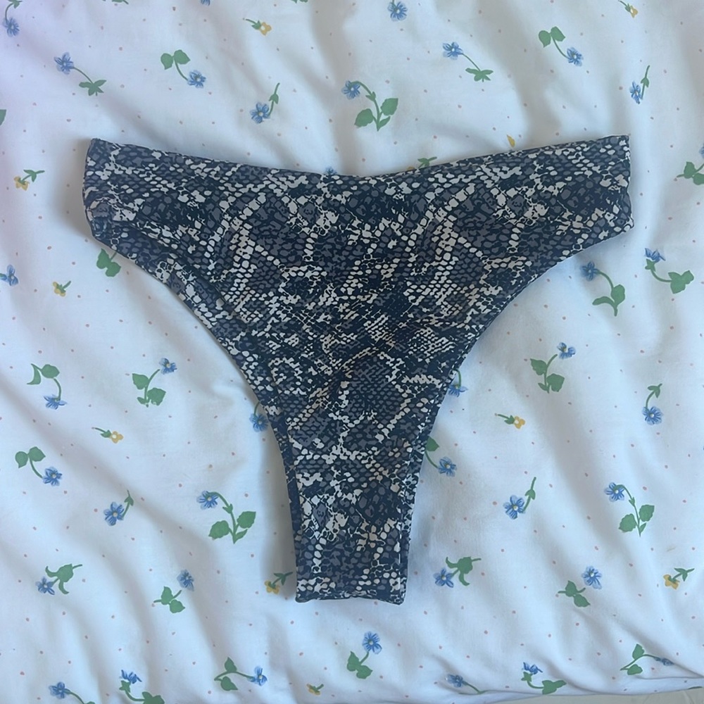 snake print bikini bottoms